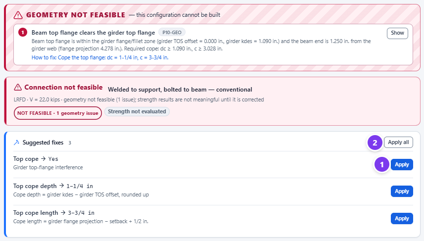 Suggested fixes